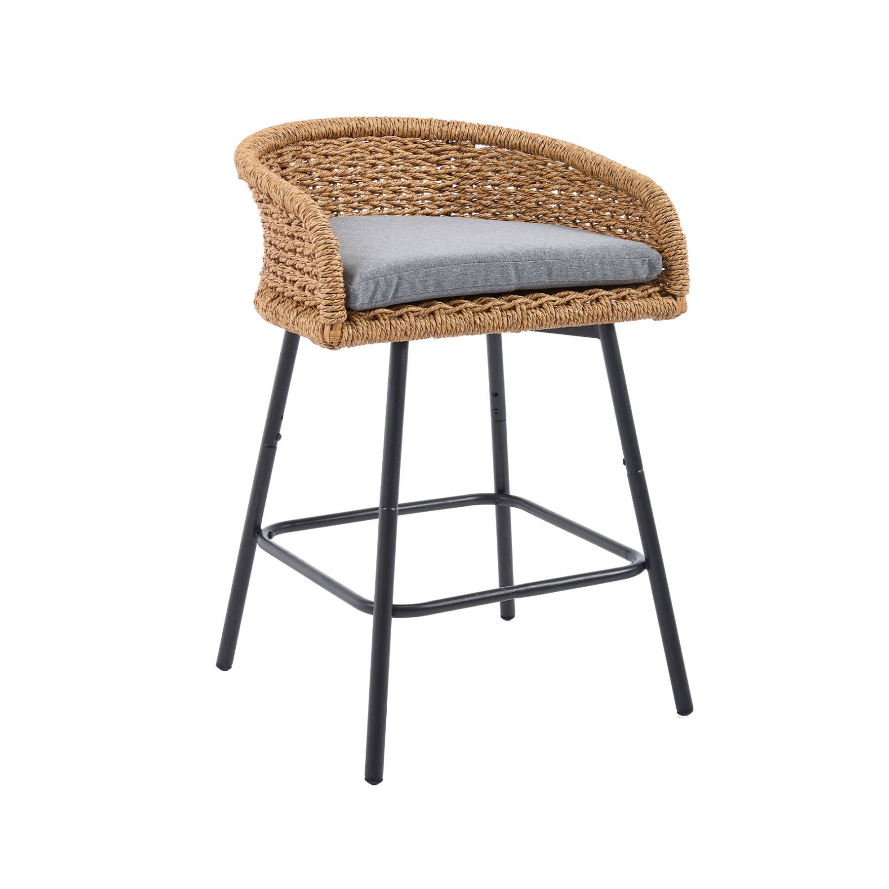 Neil Outdoor Cane Bar Stools (Set of 2)