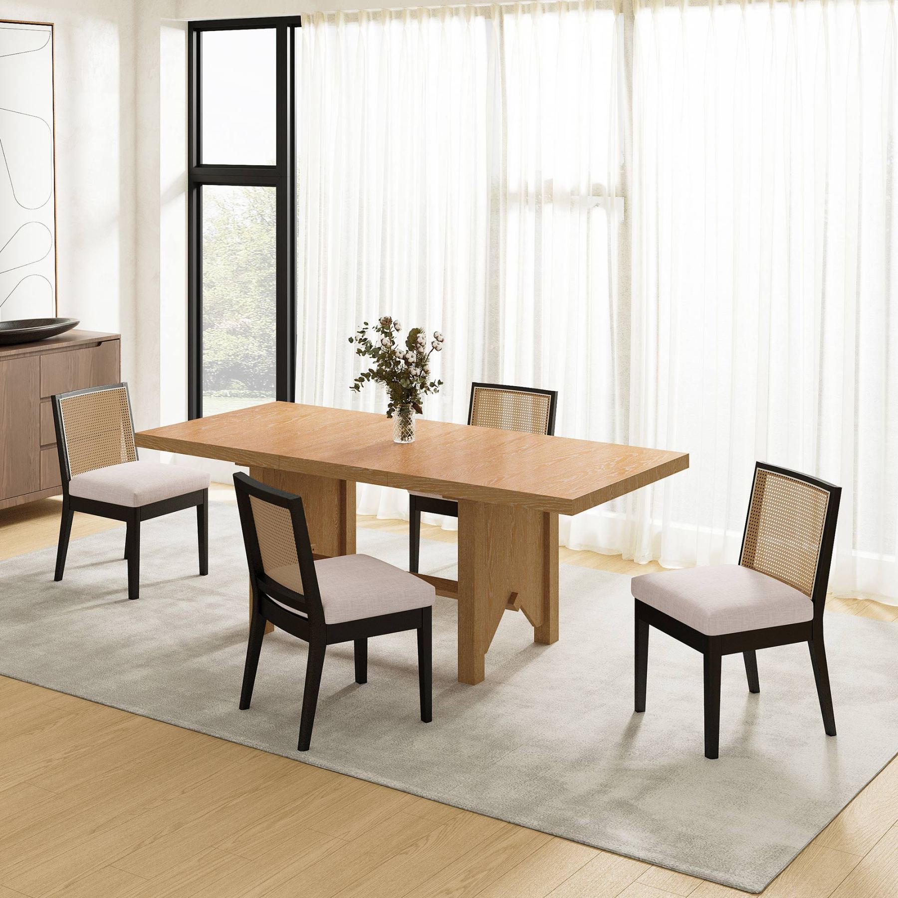Flex Extendable Dining Table Set 54"-72"