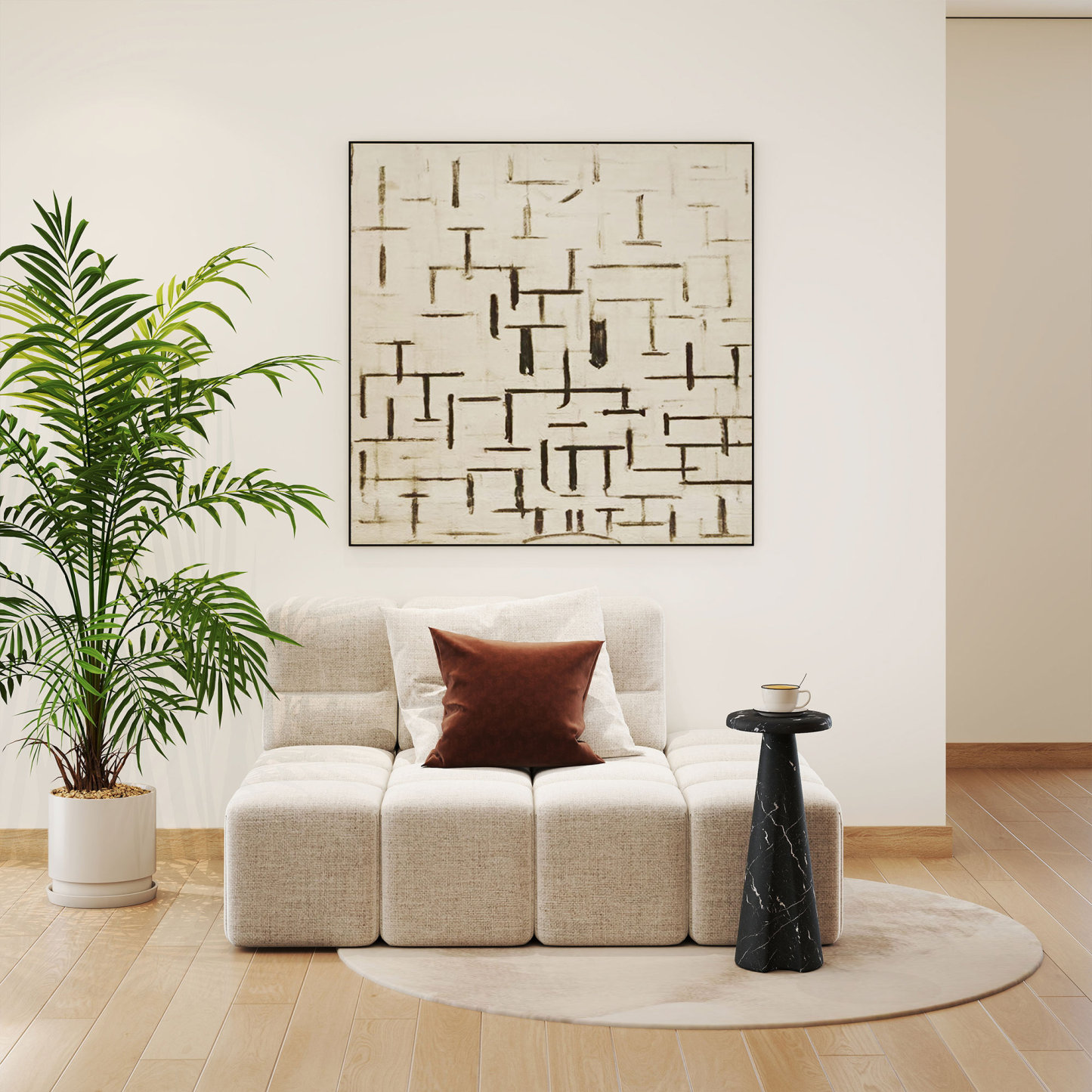 Lauren Cultured Marble Side Table