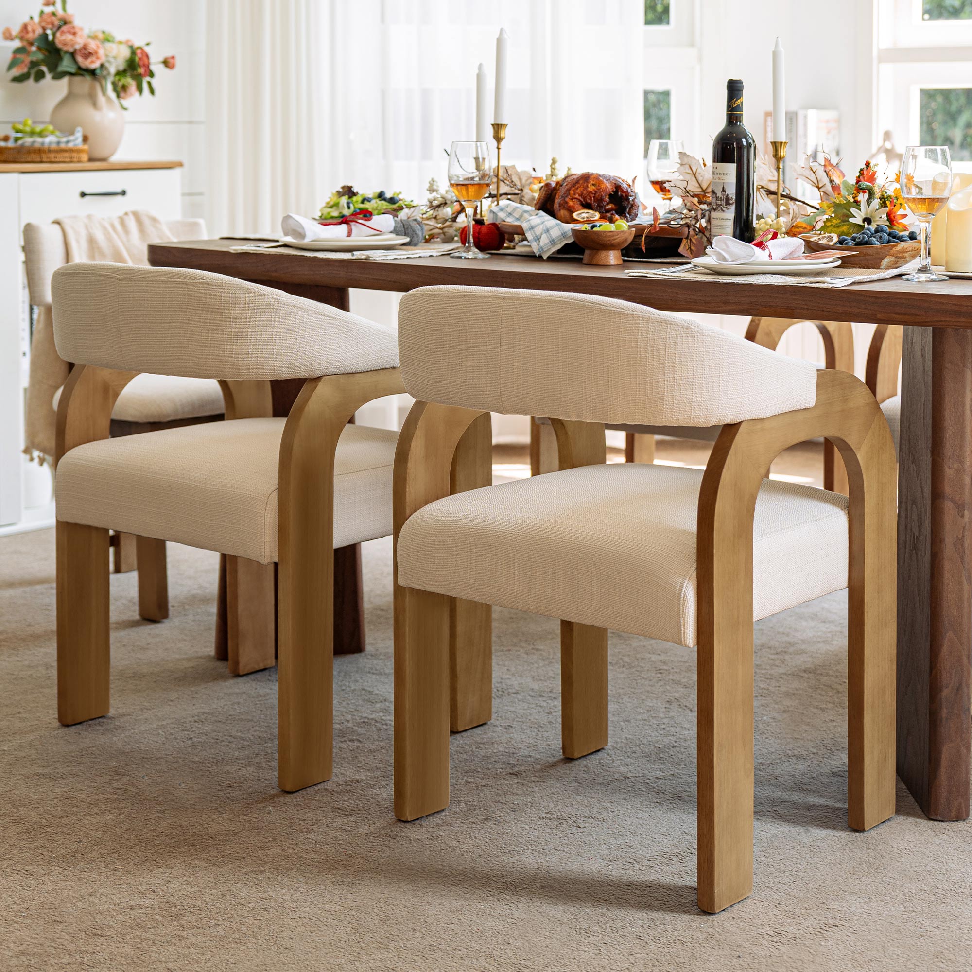 Clara Mid Century Modern Dining Chairs (Set of 2)