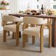 Back view of a mid century modern dining chairs set of 2 at a festive table.