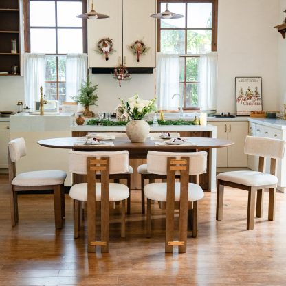 Birch Oval Dining Table Set