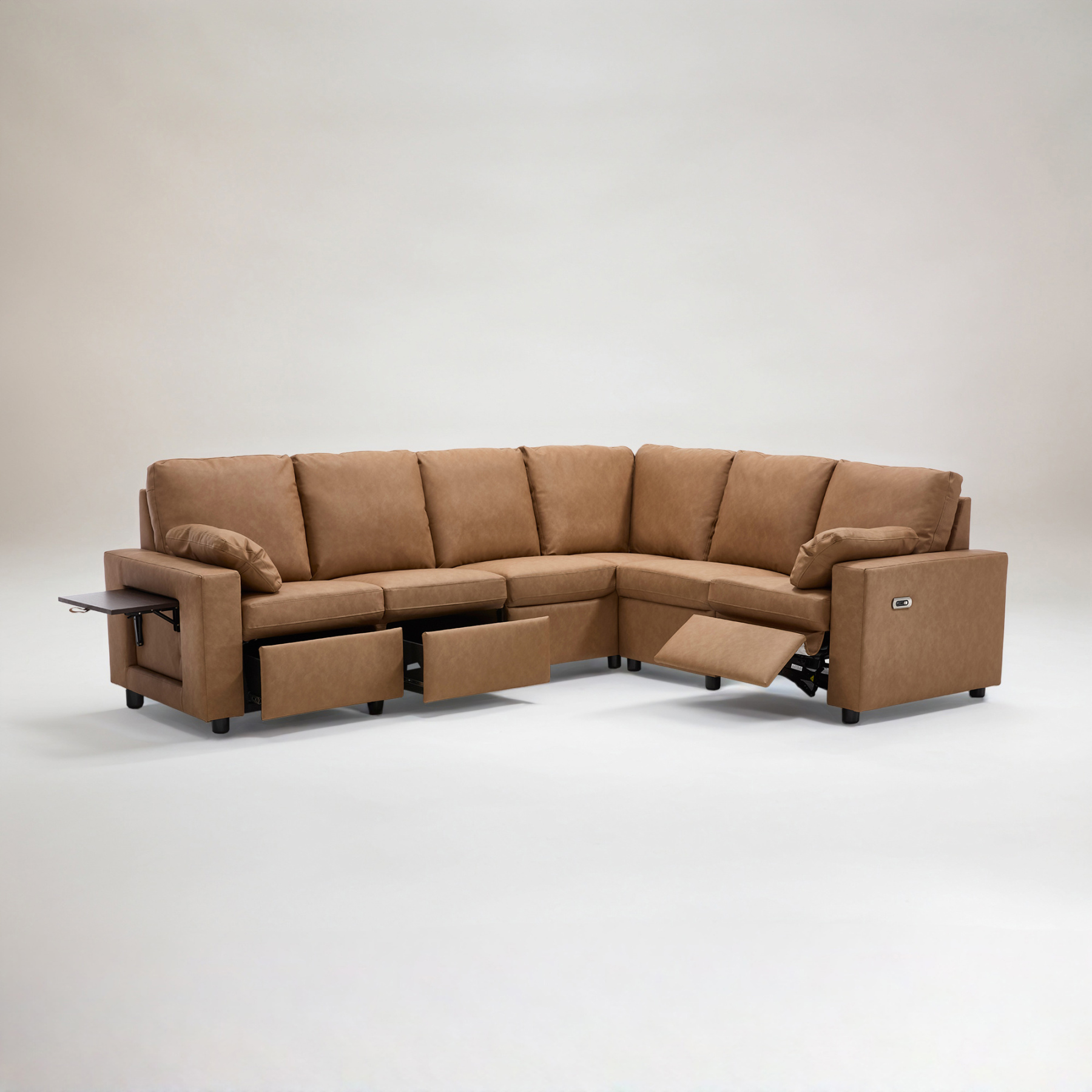 Levi Reclining Sectional Sofa With Storage