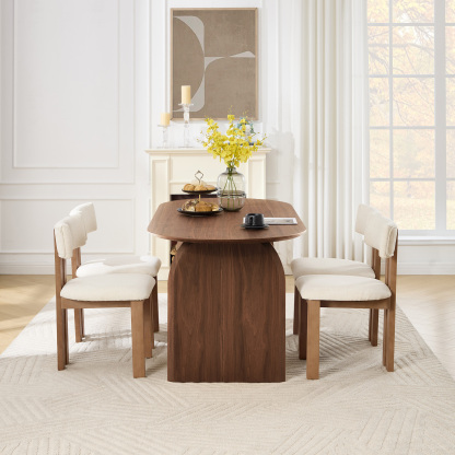 Birch Oval Dining Table Set