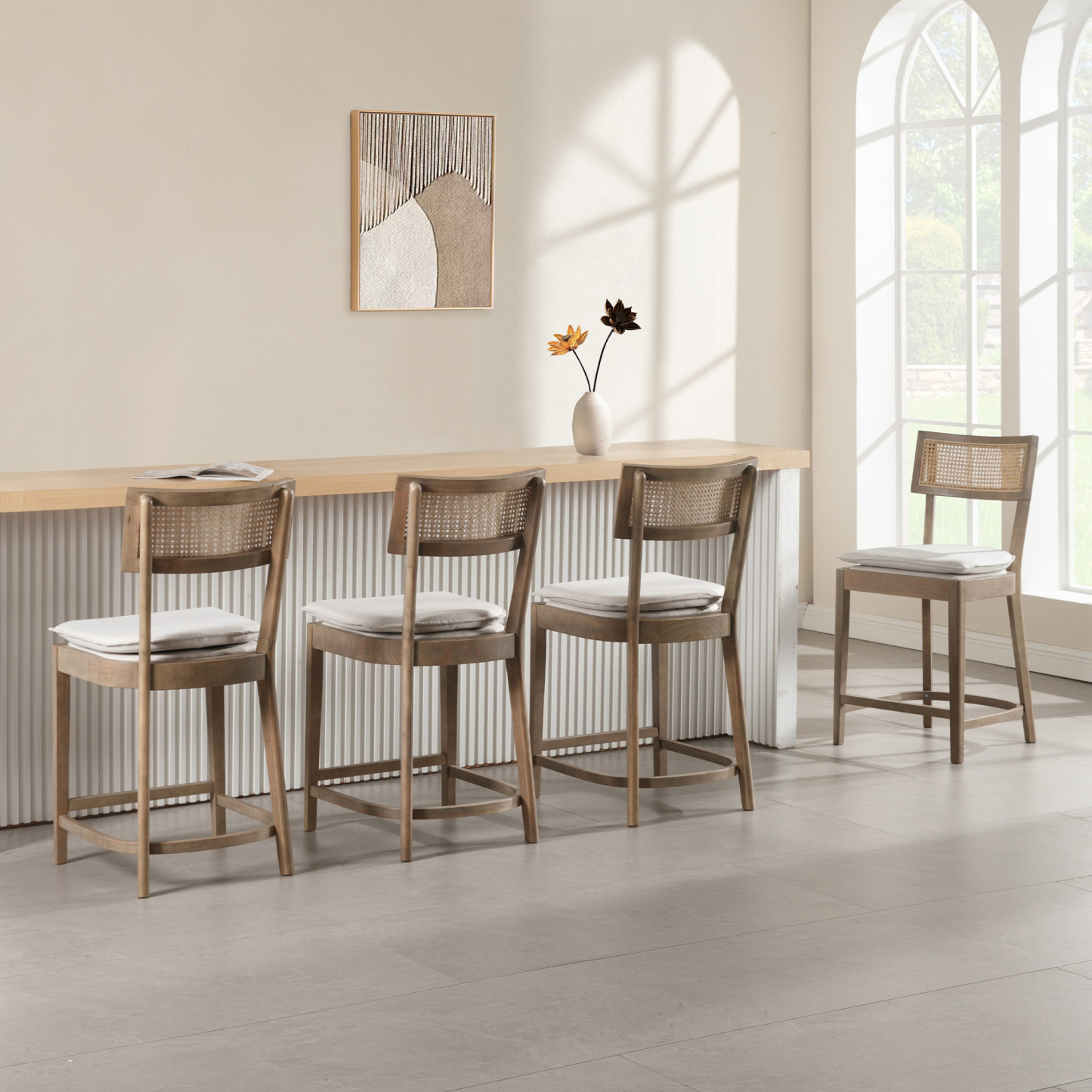 Walter Cane Counter & Bar Stools (Set of 2)