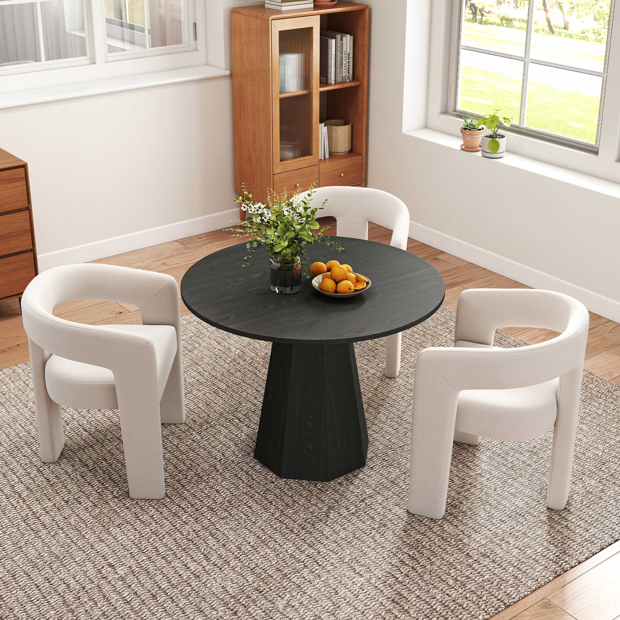Clark 39" Round Dining Table Set for 4