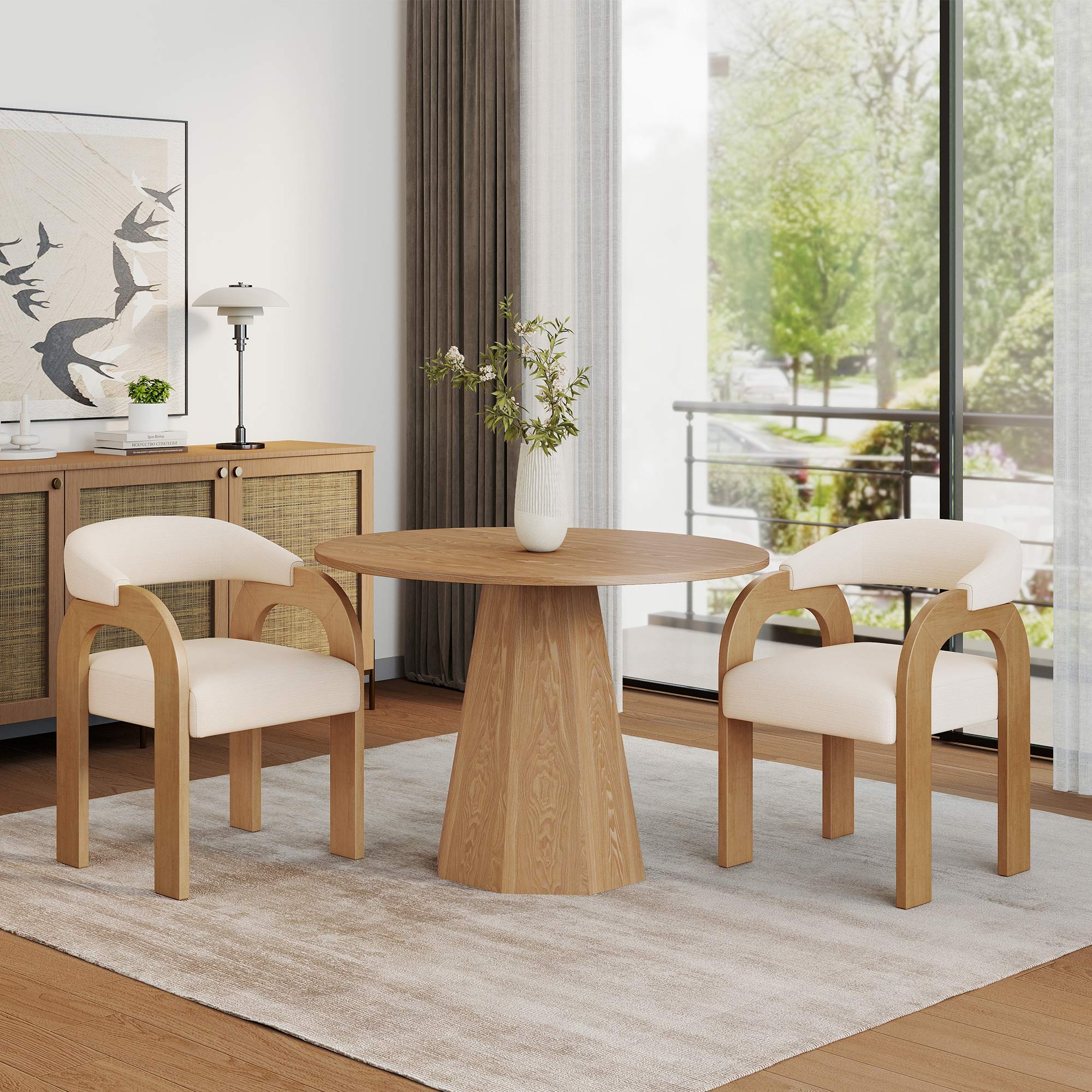 Clark 39" Round Modern Dining Table Set