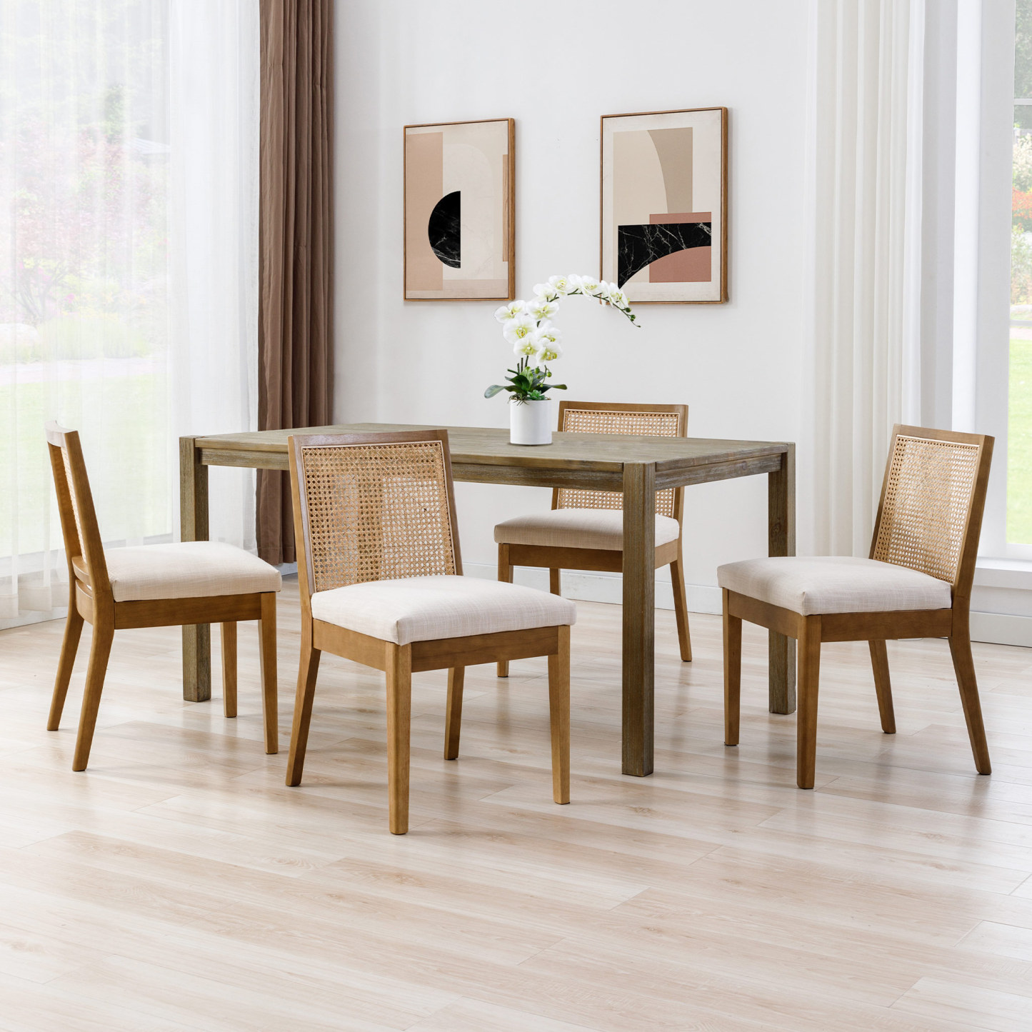 Weston Cane Dining Chairs (Set of 2)