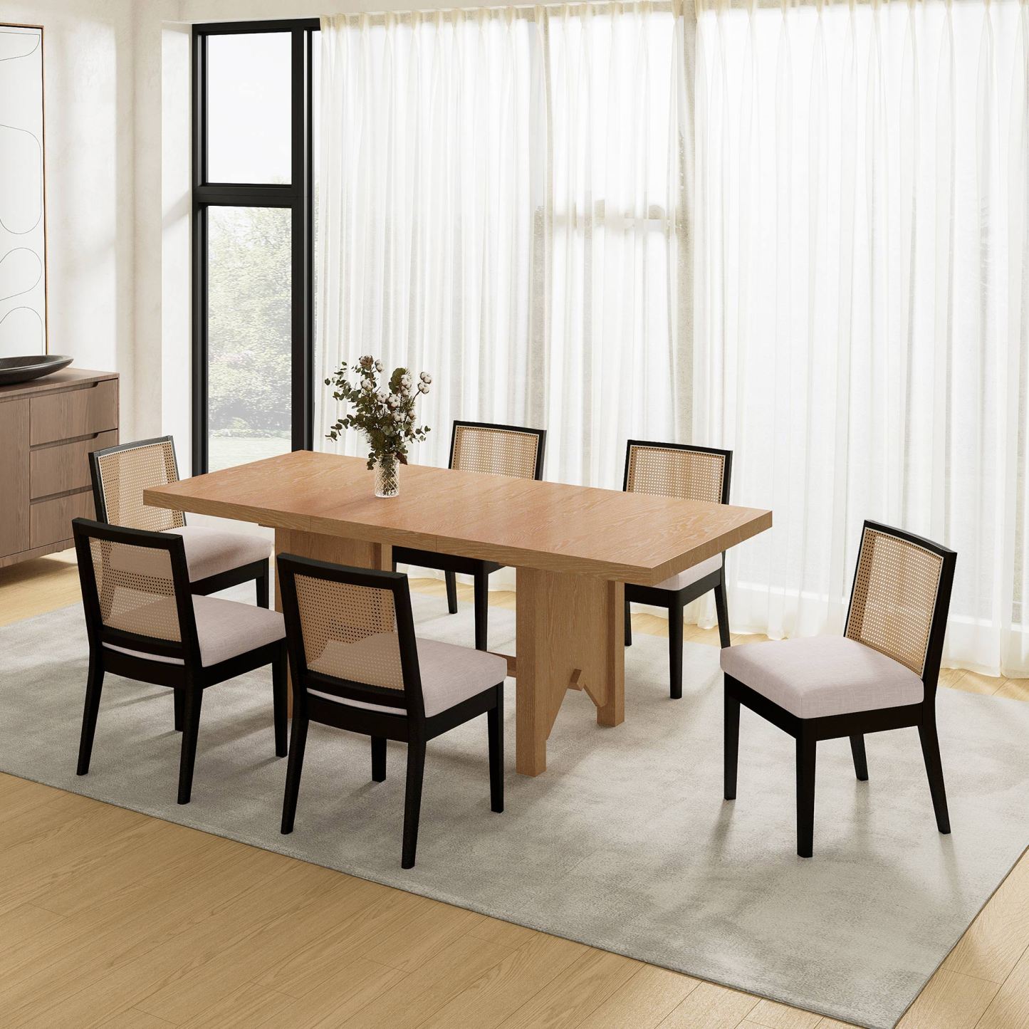 Flex Extendable Dining Table Set 54"-72"
