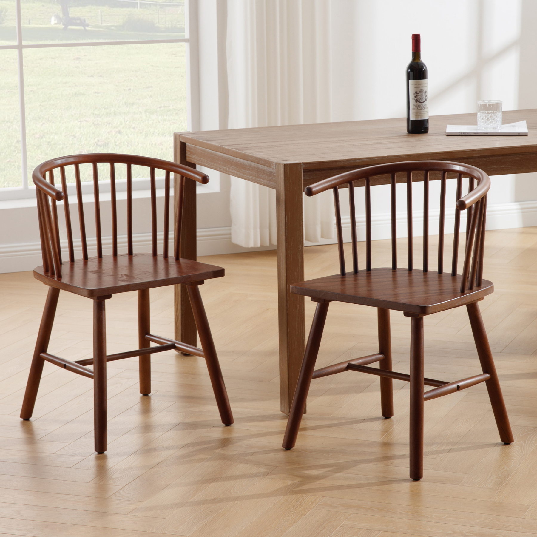Henry Bow Back Windsor Dining Chair (Set of 2)