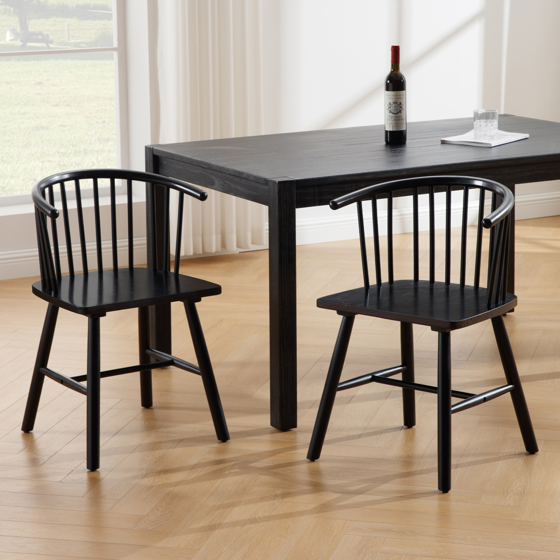 Henry Bow Back Windsor Dining Chair (Set of 2)