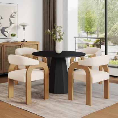 Clark 39" Round Modern Dining Table Set