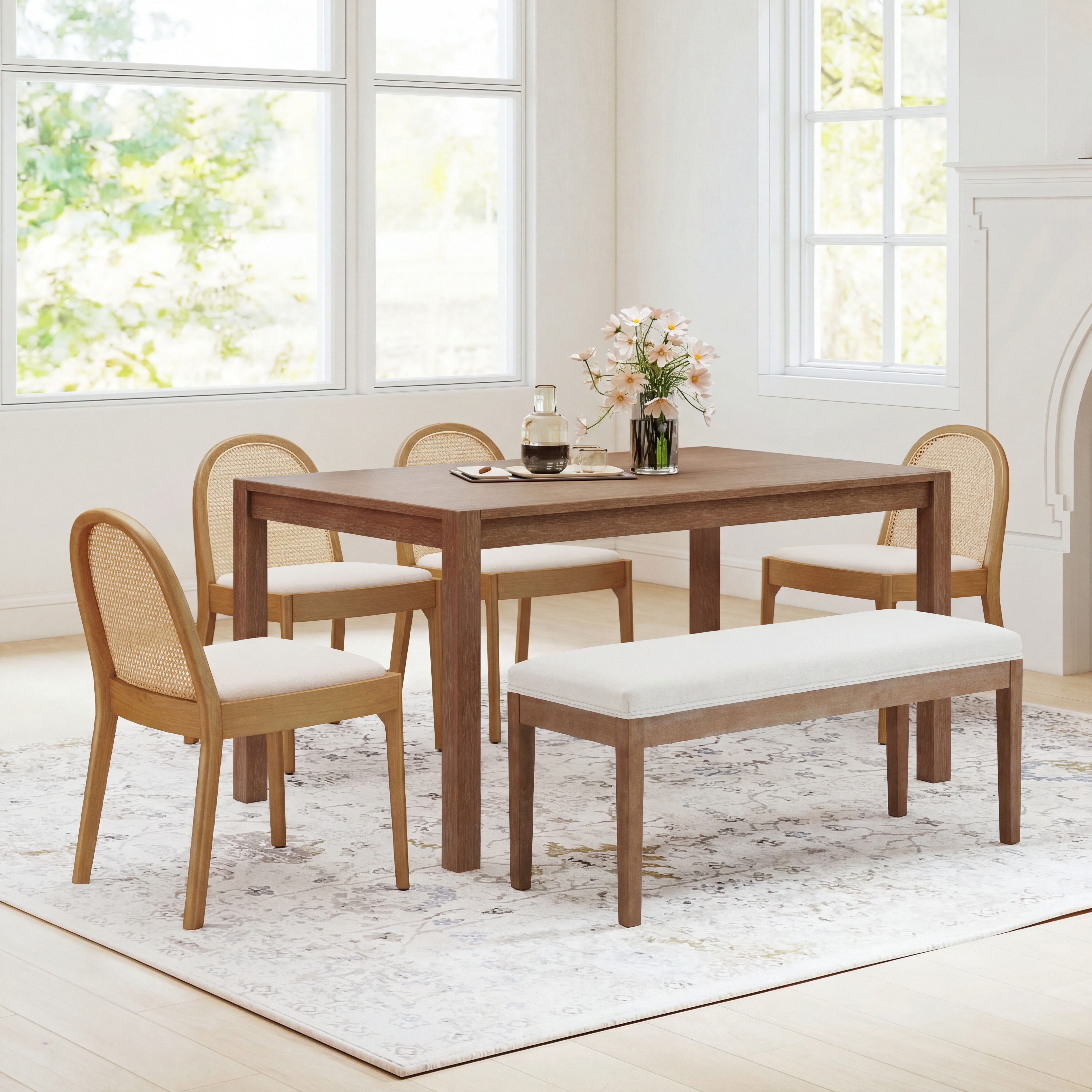Lane 59'' Dining Table Set with Salem Chairs