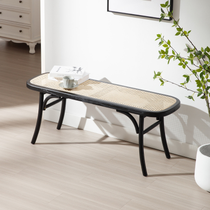 Round Cane Bench