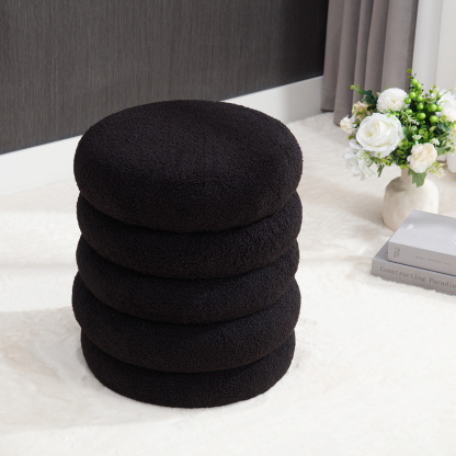Teddy 15'' Round Storage Ottoman Bench