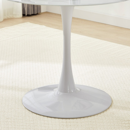 35'' Tulip White Dining Table Set