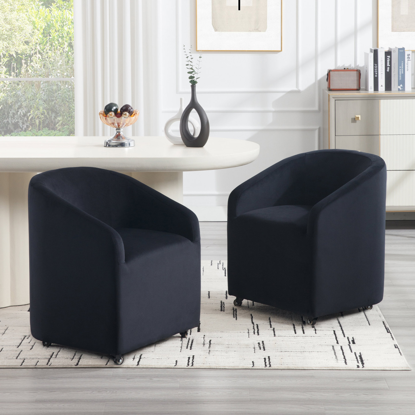 Troy Rolling Dining Chair