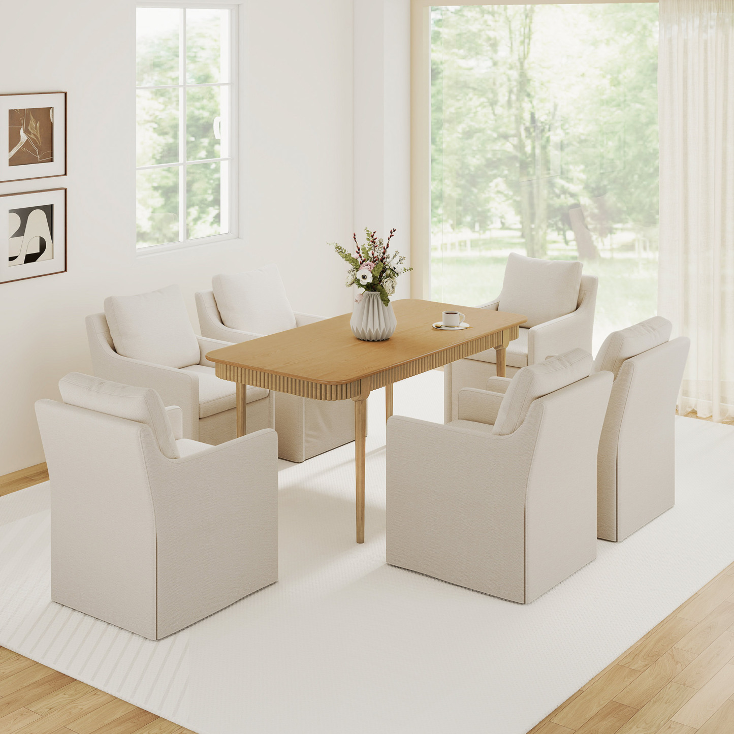 James 63'' Rectangular Dining Table Set