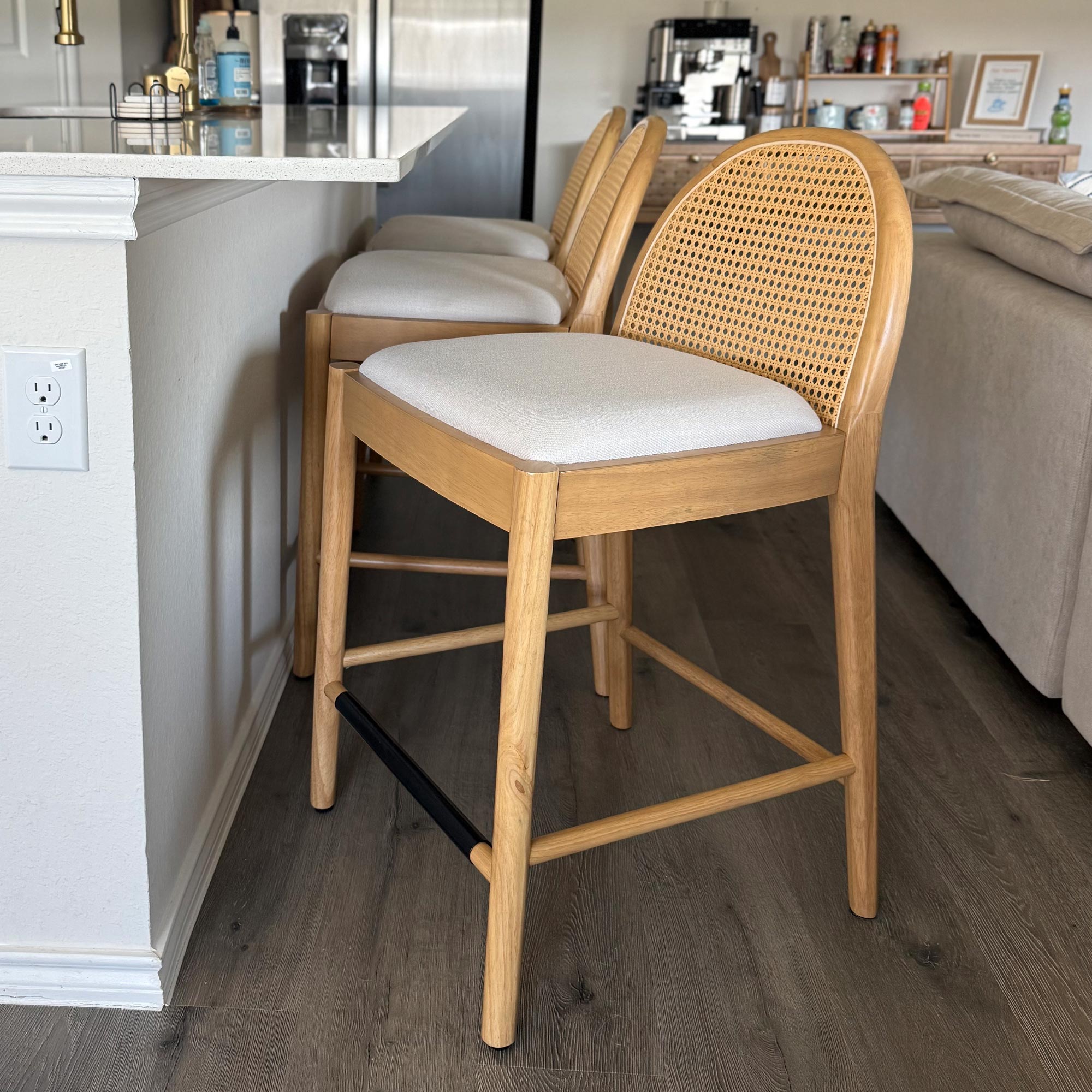 Salem Rattan Bar Stools (Set of 2)