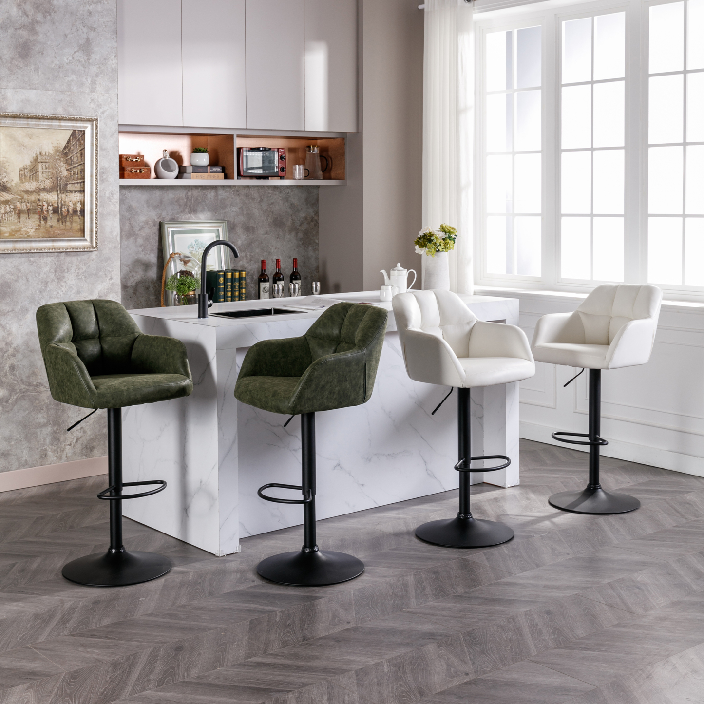 Kealey Counter & Bar Stools (Set of 2)