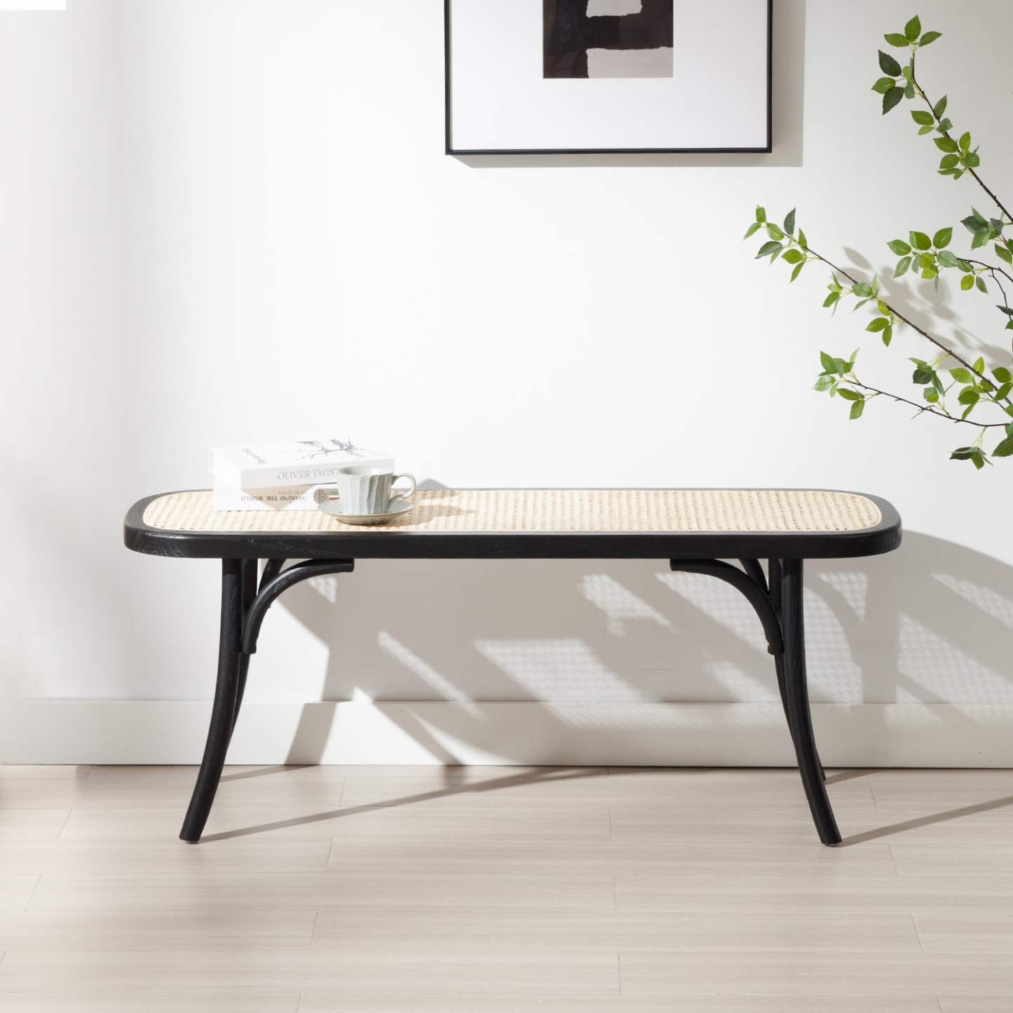 Round Cane Bench