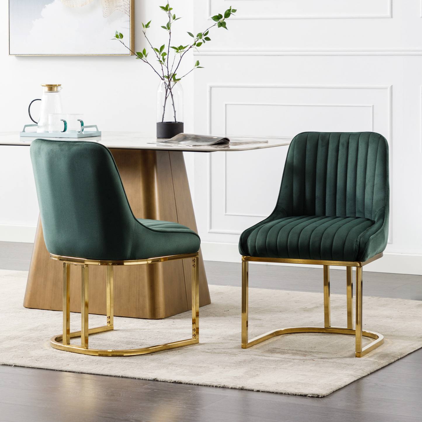 Spencer Velvet Dining Chairs (Set of 2)