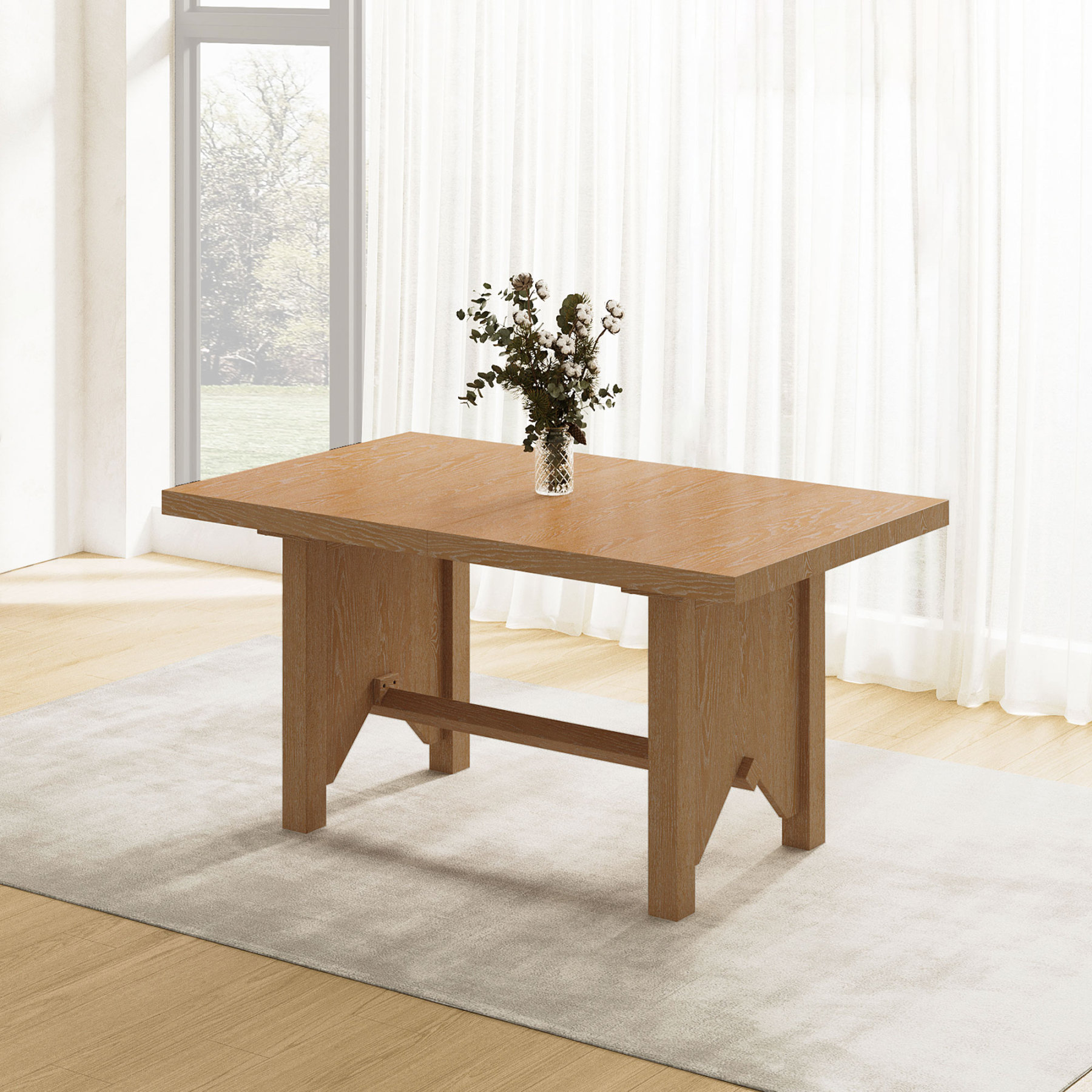 Flex Extendable Dining Table Set 54"-72"