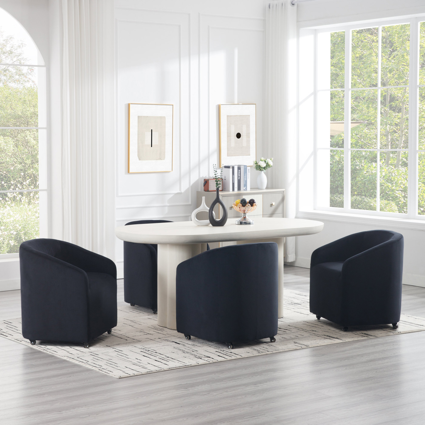 Troy Rolling Dining Chair