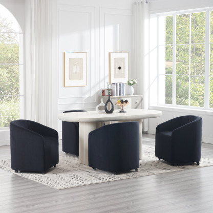 Troy Rolling Dining Chair