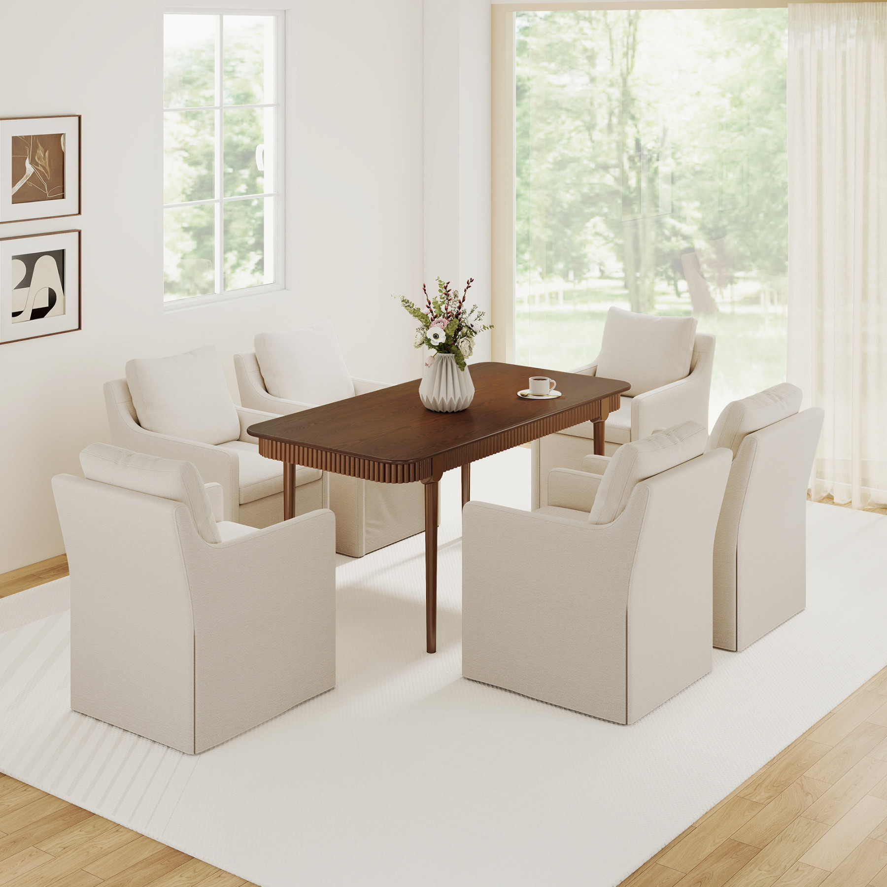 James 63'' Rectangular Dining Table Set