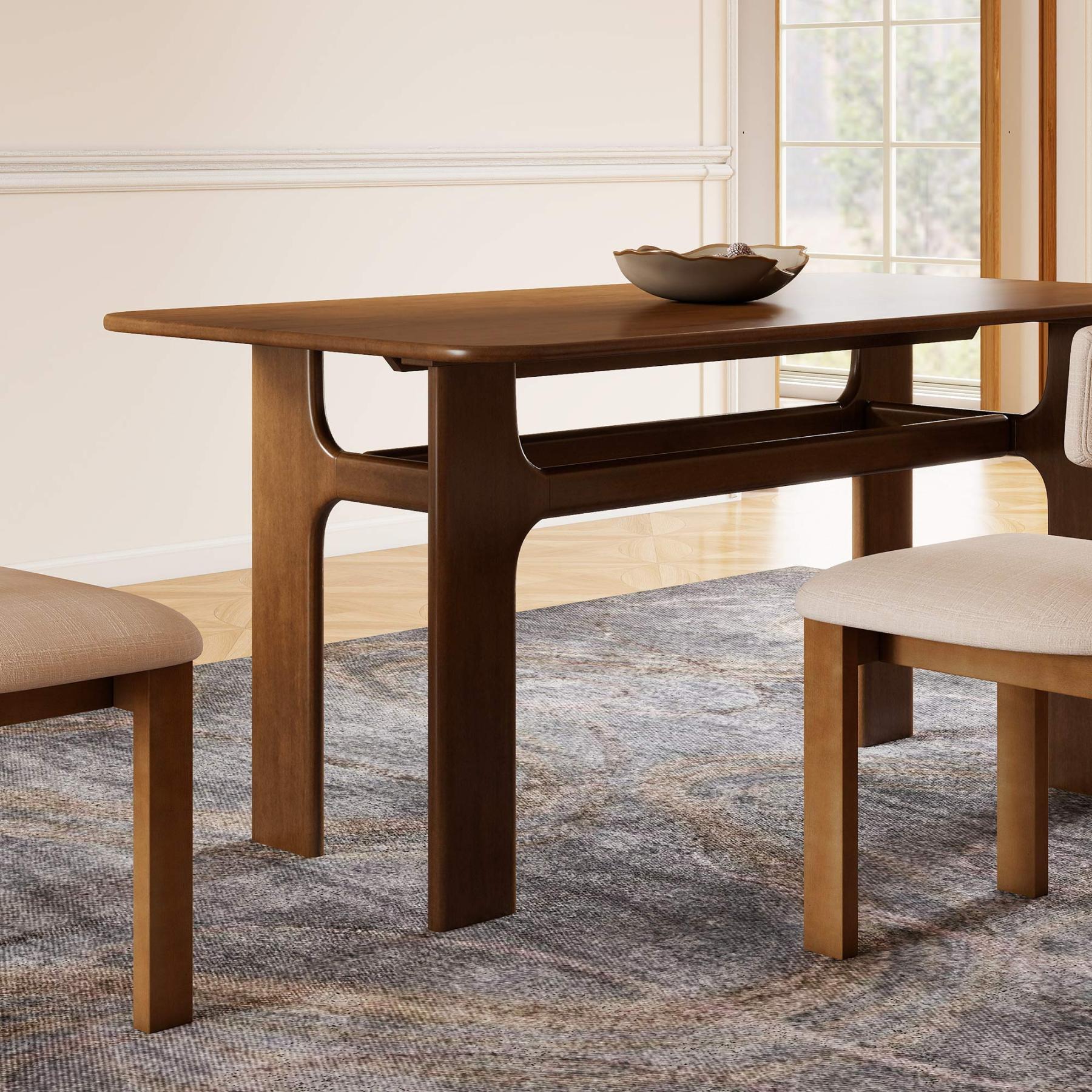 Leon 63'' Wooden Dining Table Set