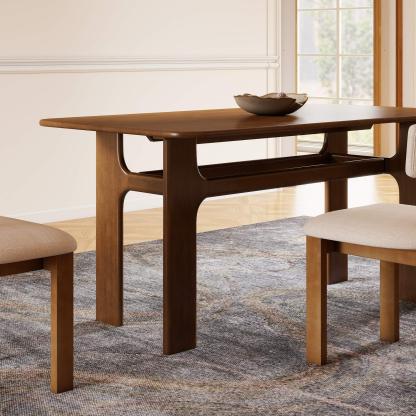 Leon 63'' Wooden Dining Table Set