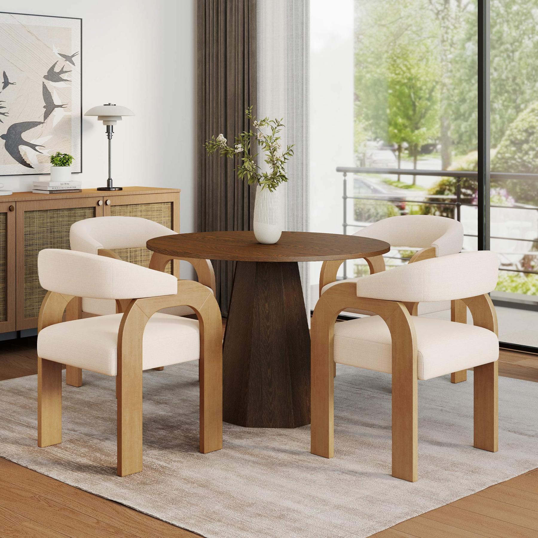 Clark 39" Round Modern Dining Table Set