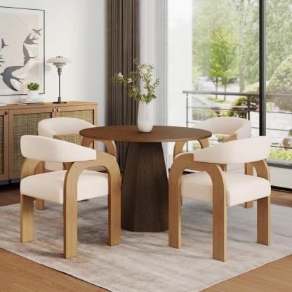Clark 39" Round Modern Dining Table Set