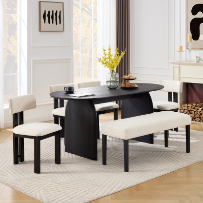 Birch Oval Dining Table Set