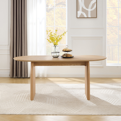 Birch Oval Dining Table Set