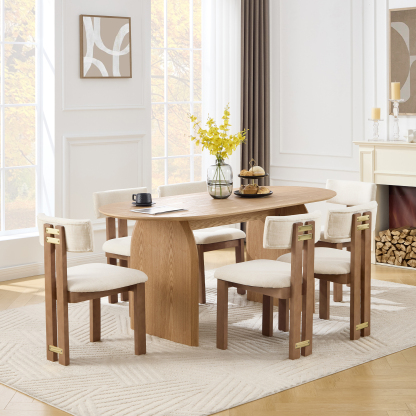Birch Oval Dining Table Set