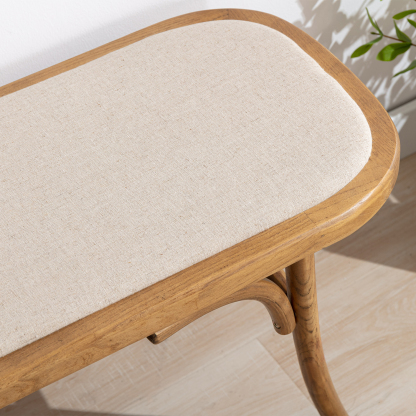 Round Wood Bench