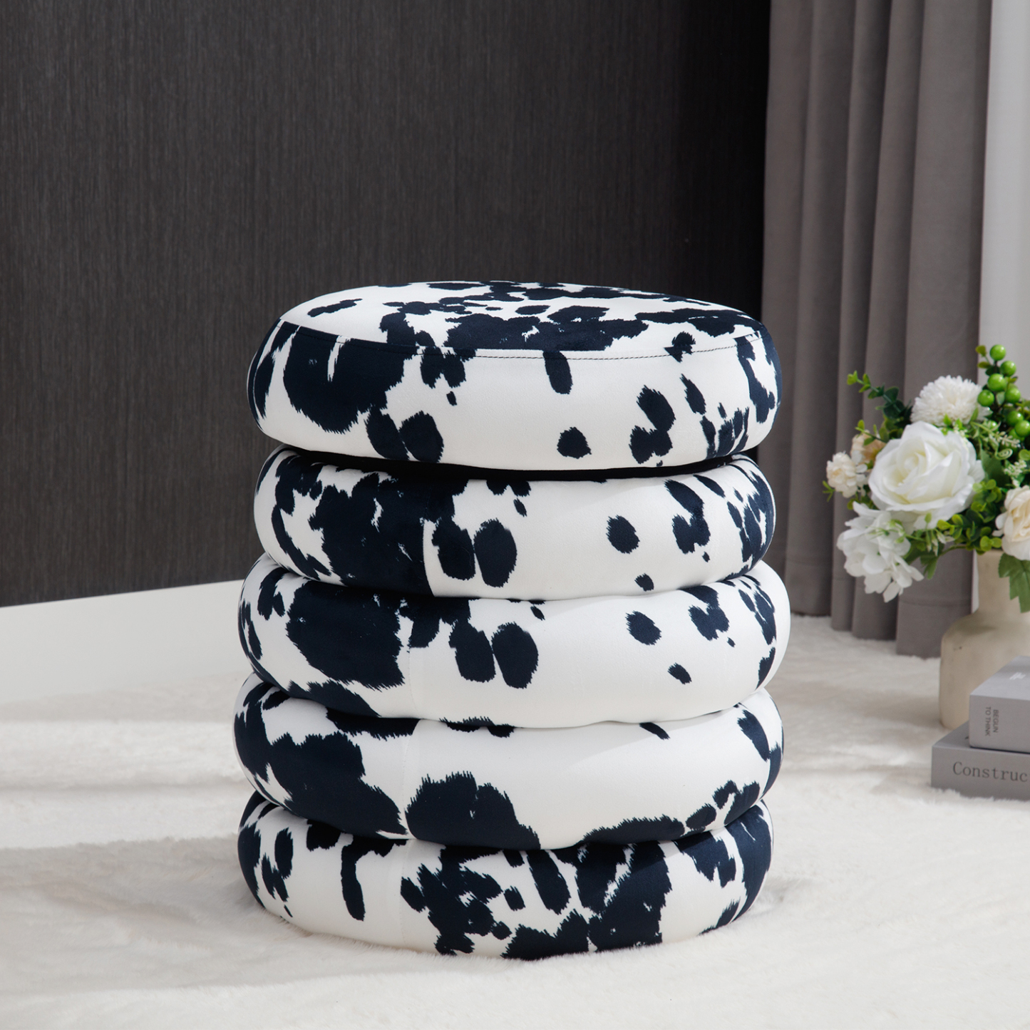 Teddy 15'' Round Storage Ottoman Bench
