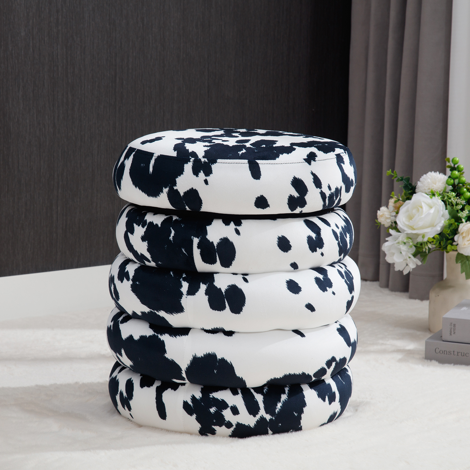 Teddy 15'' Round Storage Ottoman Bench