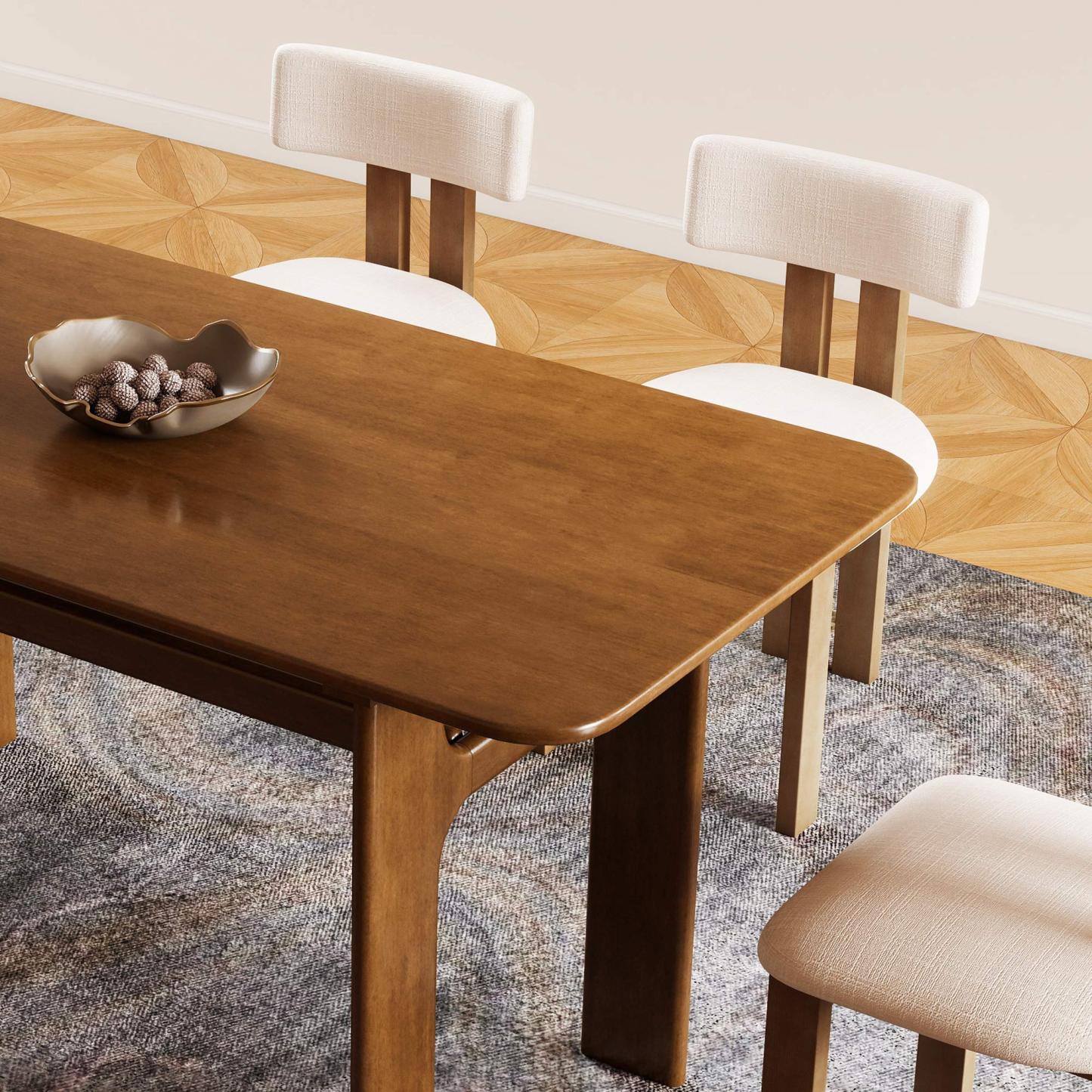 Leon 63'' Wooden Dining Table Set