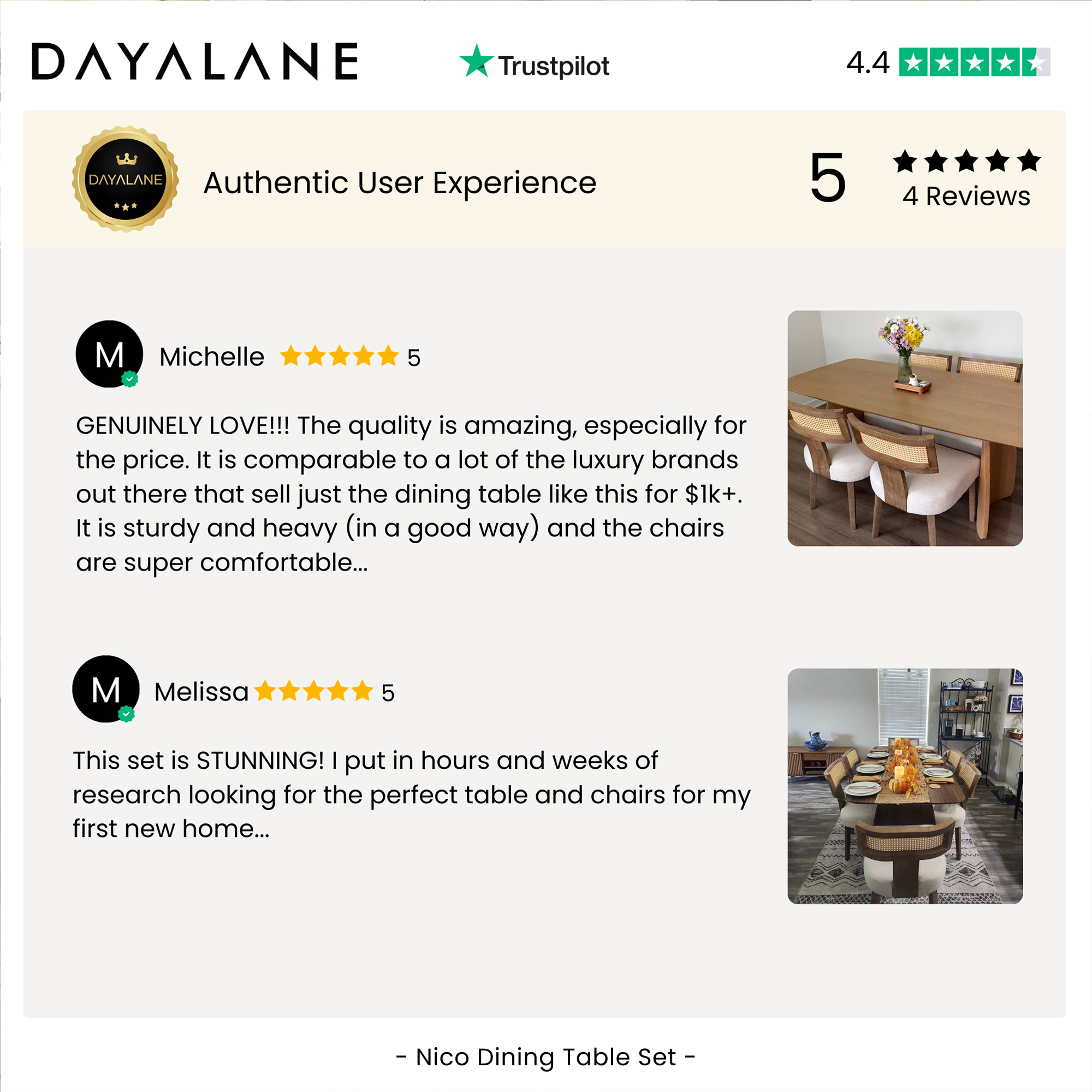 Nico Dining Table Set For 4-6