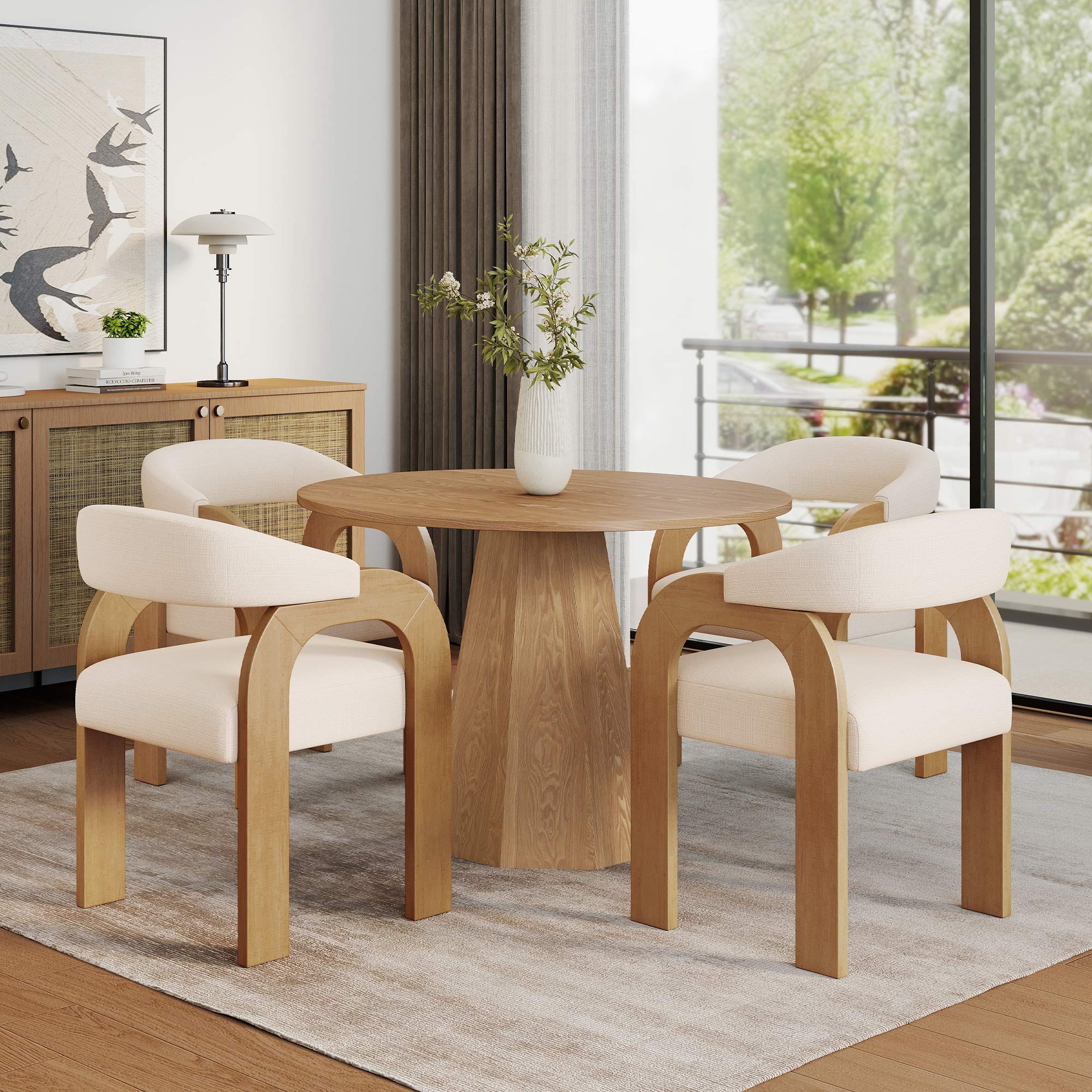 Clark 39" Round Modern Dining Table Set