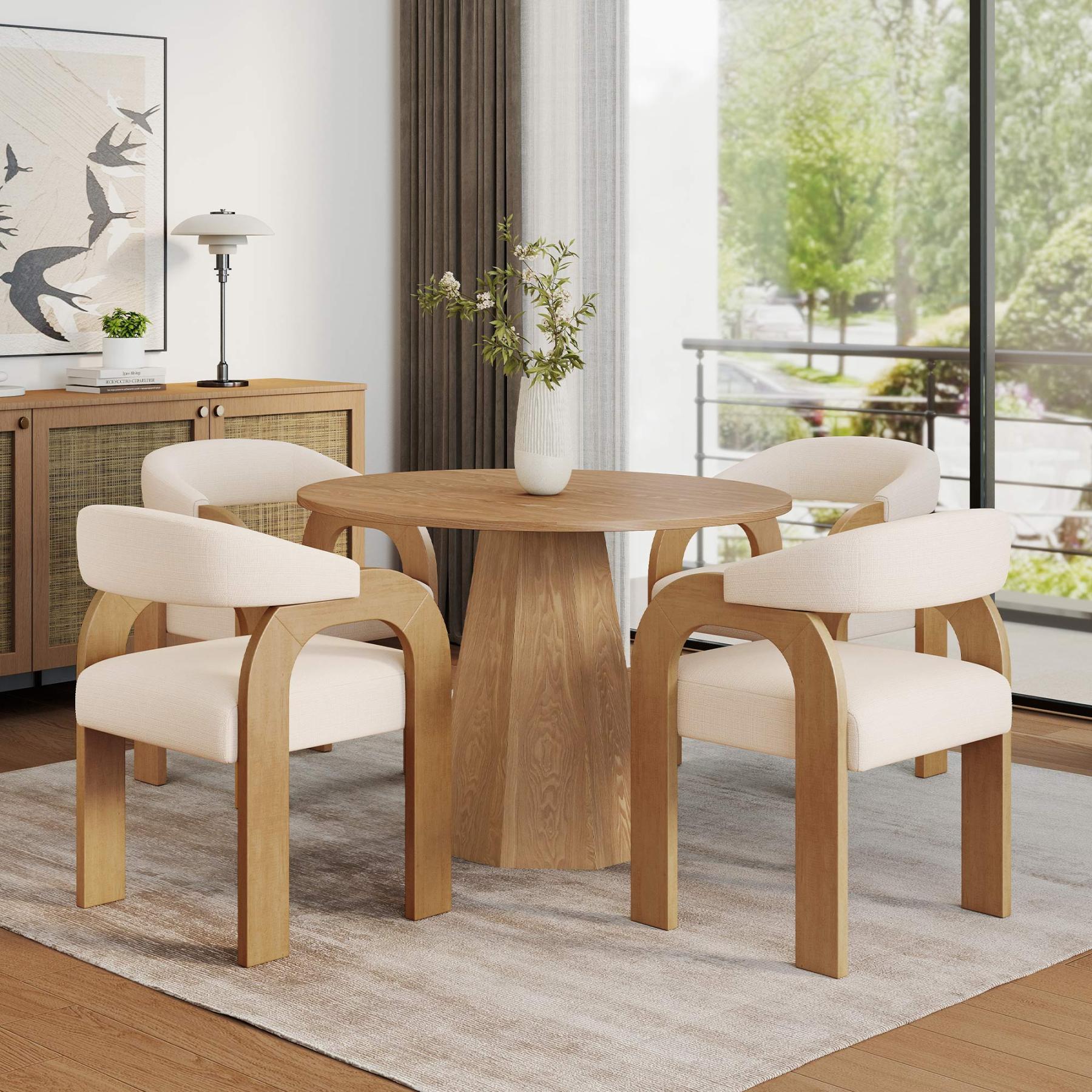 Clark 39" Round Modern Dining Table Set