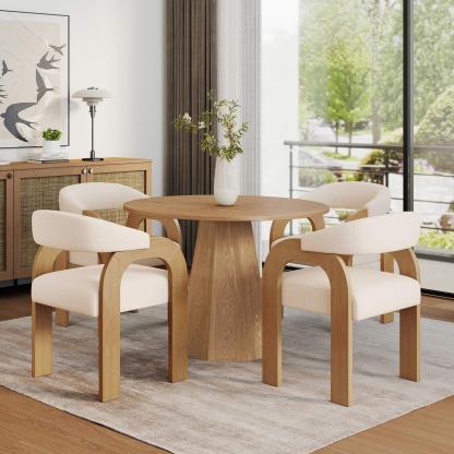 Clark 39" Round Modern Dining Table Set