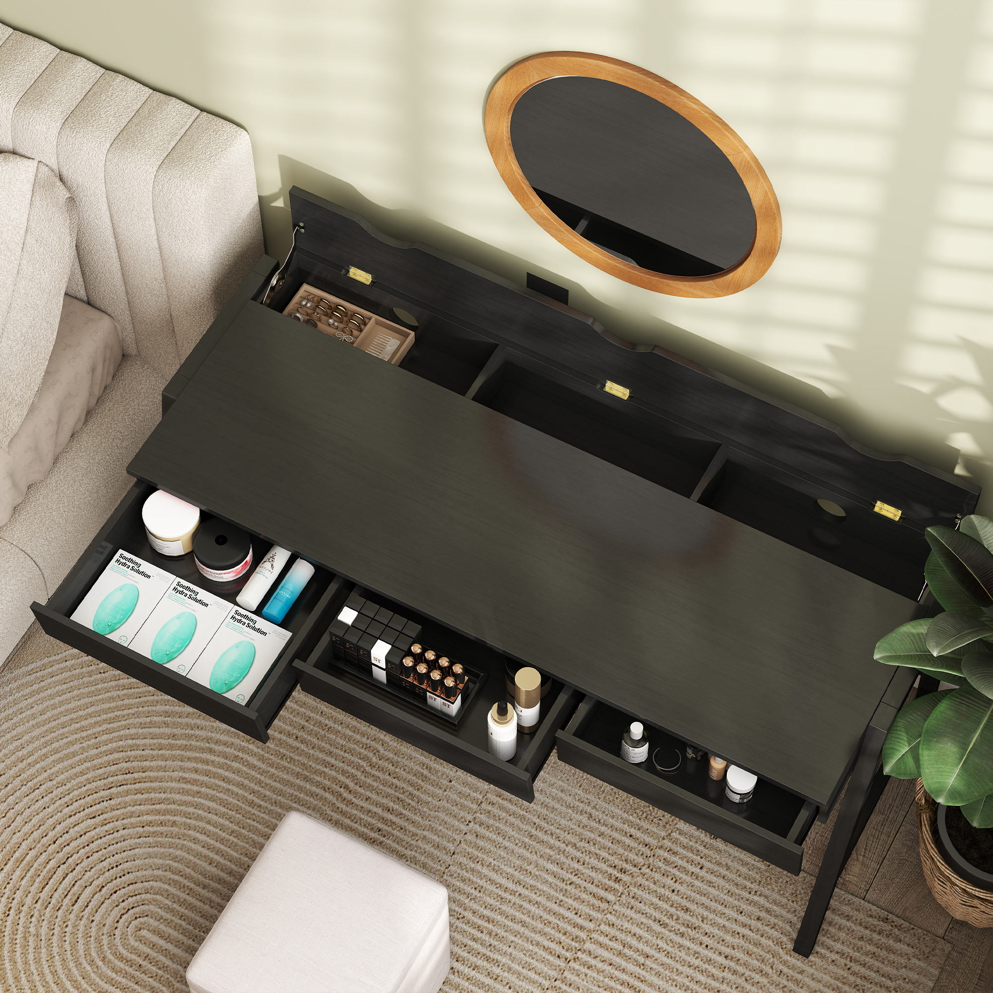 Leah 59'' Storage Desk