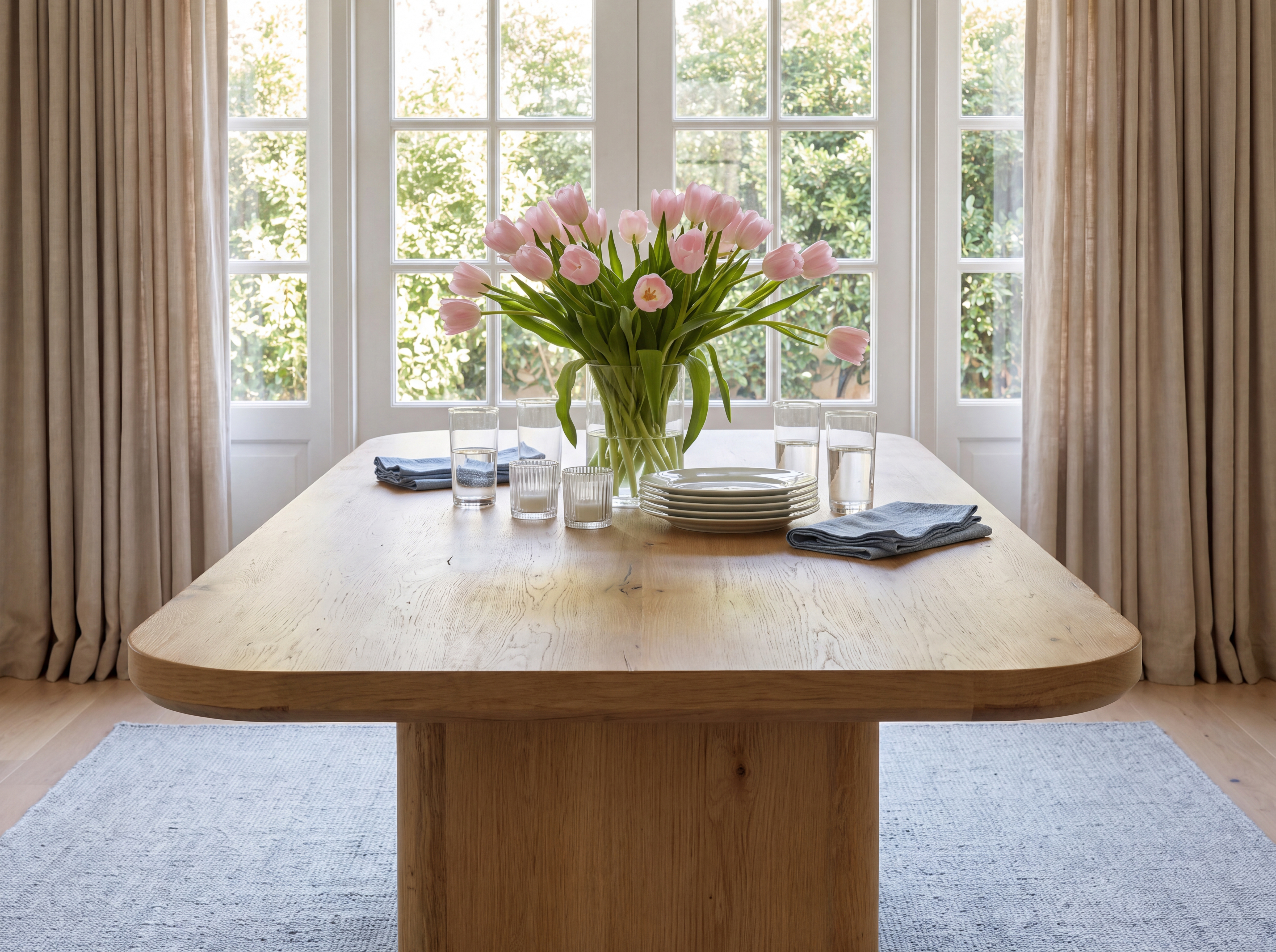 Rowan dining table delivery and optional in-home assembly service