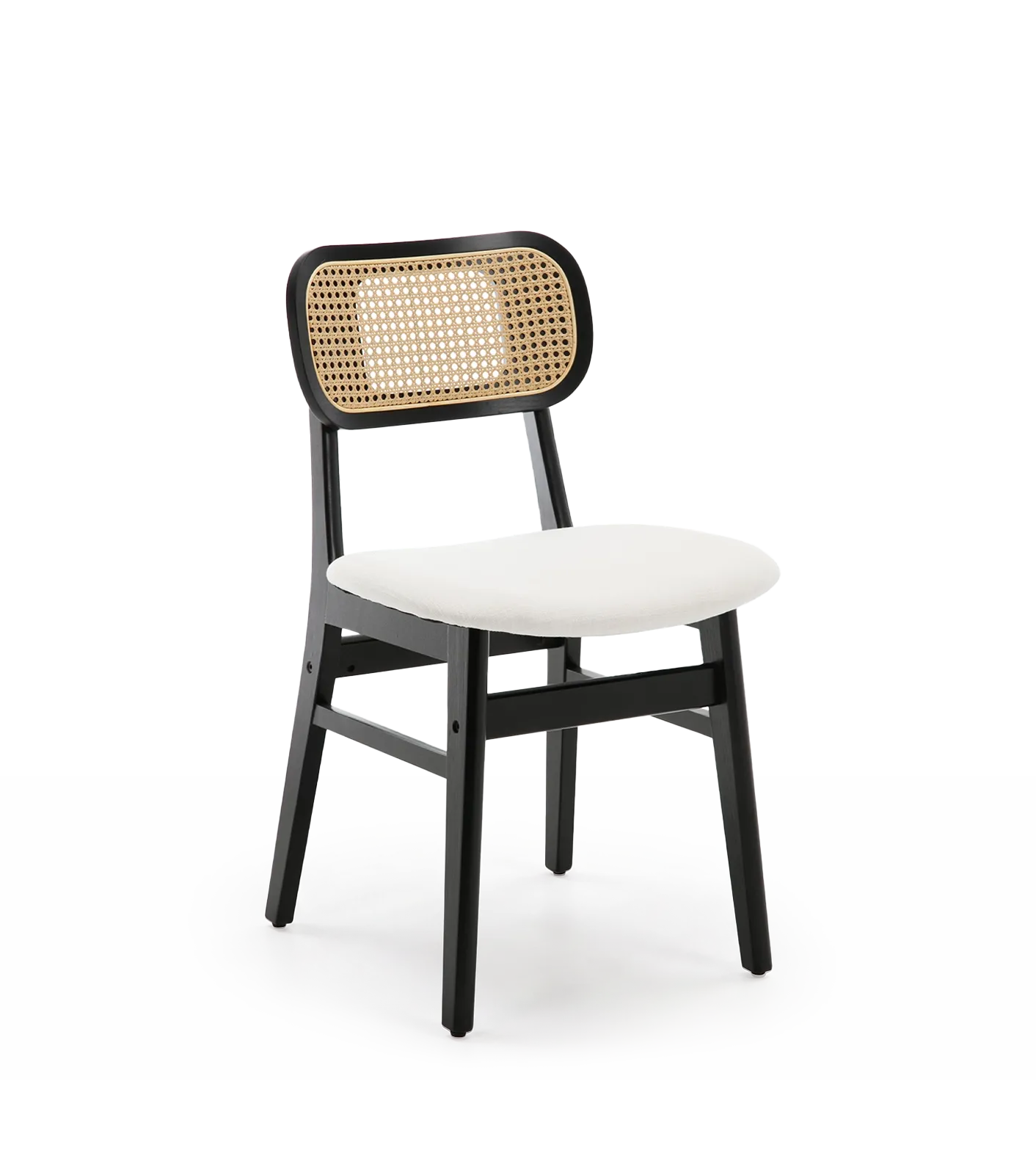 Eric Mid-Century Modern Cane Dining Chairs (Set of 2)