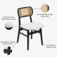 Eric Mid-Century Modern Cane Dining Chairs (Set of 2)