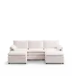 Livia Luxury Ultra Comfy Modular Sofa 3 seats with 2 ottoman